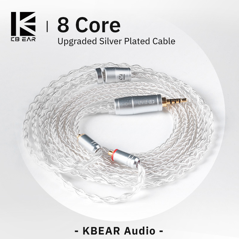 In Ear Monitor Iem - KBEAR 8 Core Upgraded Silver Wired