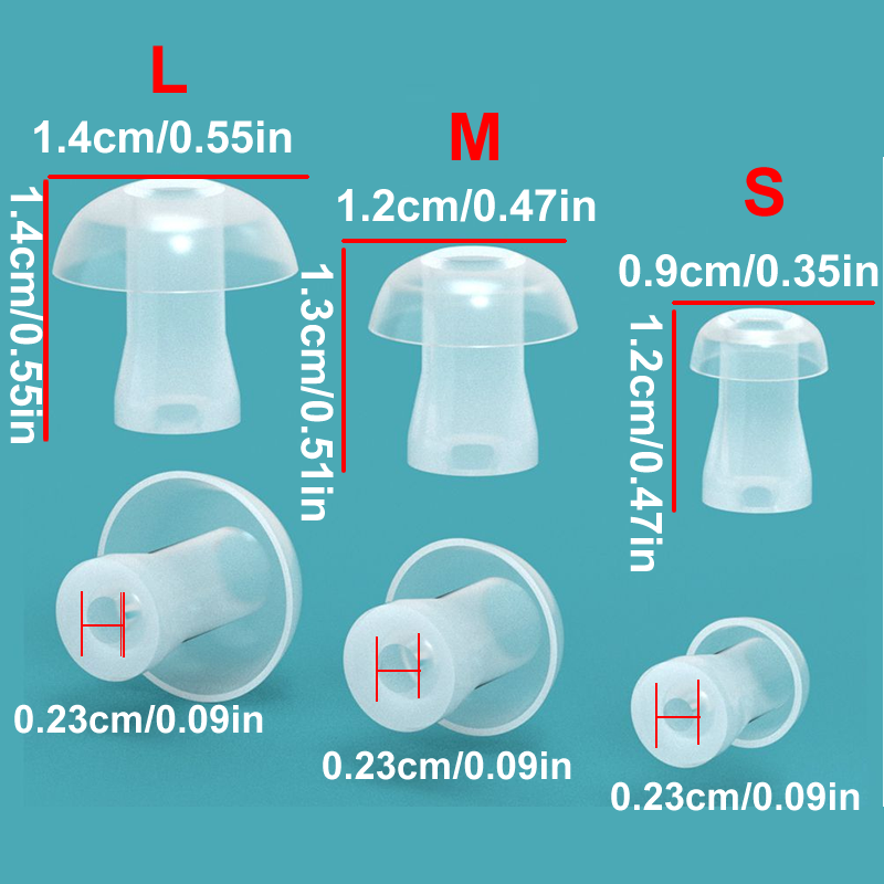 100pcs Ear Cap Cushion for Hea - Silicone Ear Tip Replacement ulasan dan harga