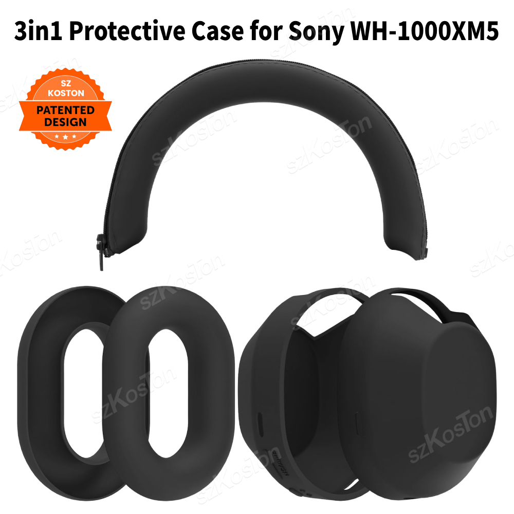 3-in-1 Silicone Protective Cas - Sony Headphone Wh-1000Xm5 ulasan dan harga