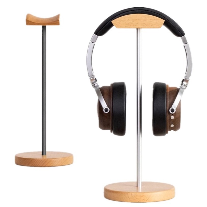 Black Walnut Wood & Aluminum H - Headphone Stand Desk ulasan dan harga