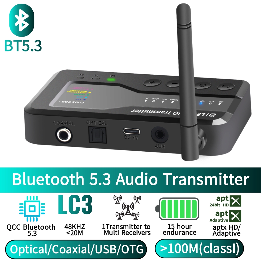 Bluetooth 5.3 Audio Transmitte - Bluetooth Adapter Receiver ulasan dan harga