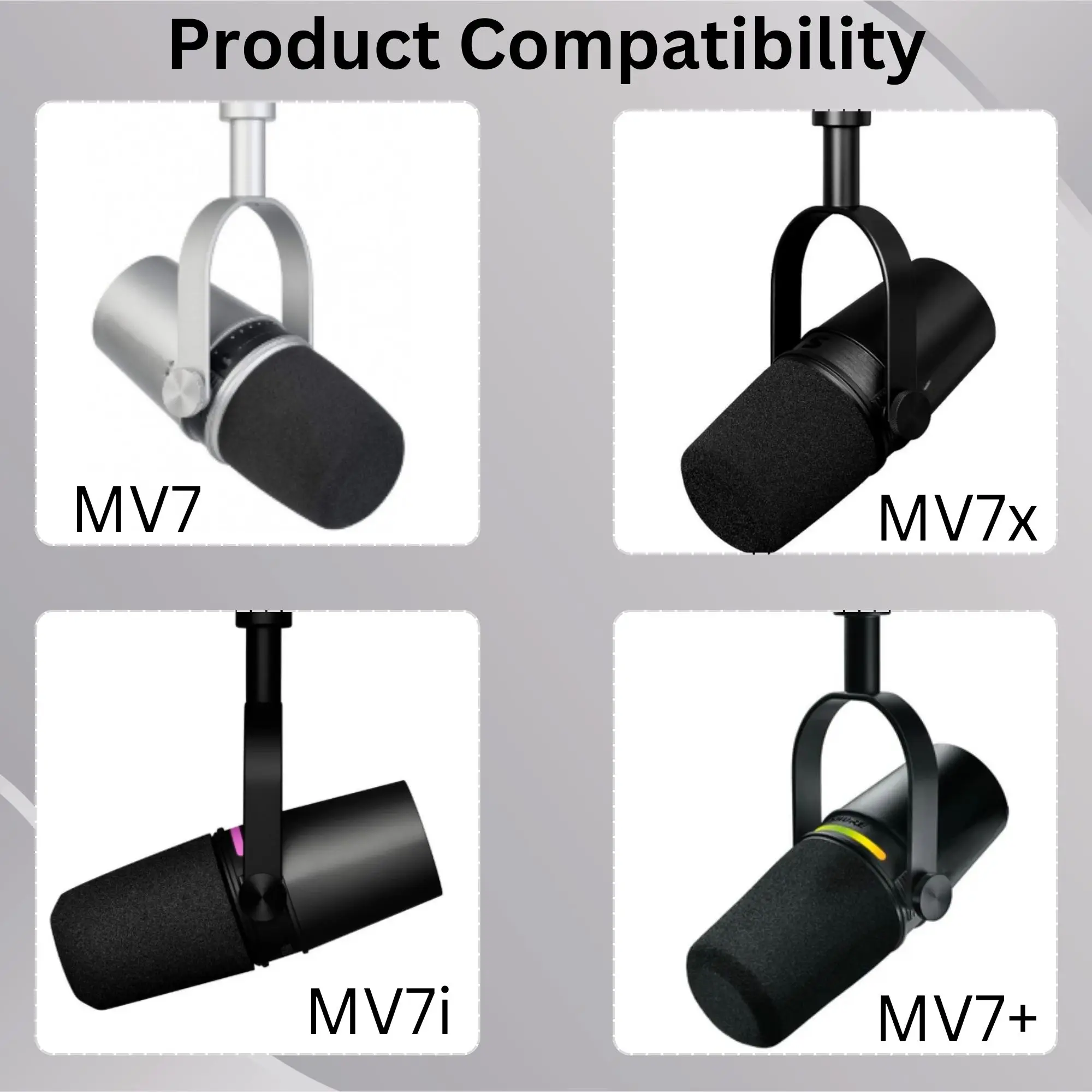 Sparkly MV7 Foam Pop Filter fo - Shure Mic Sm7B ulasan dan harga