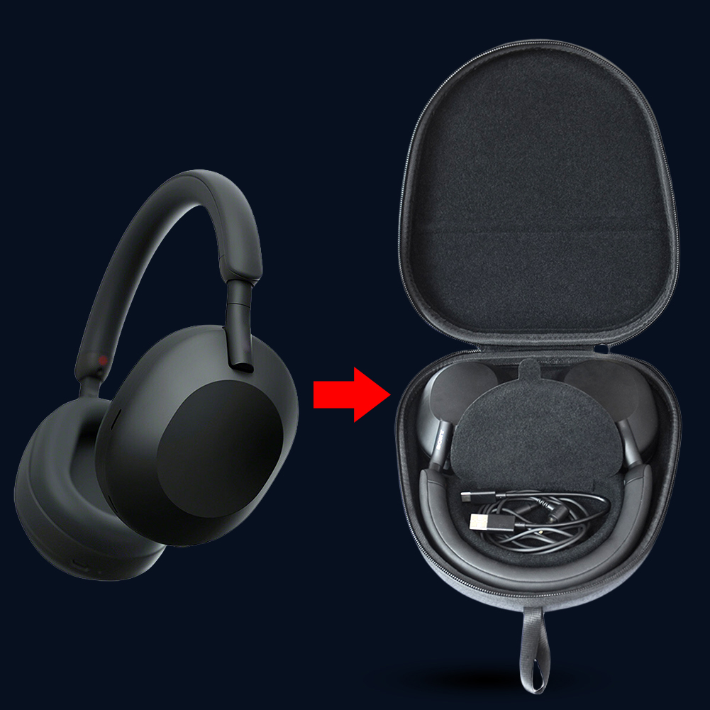 Hard Carrying Case Shockproof  - Sony Headphone Wh-1000Xm5 ulasan dan harga