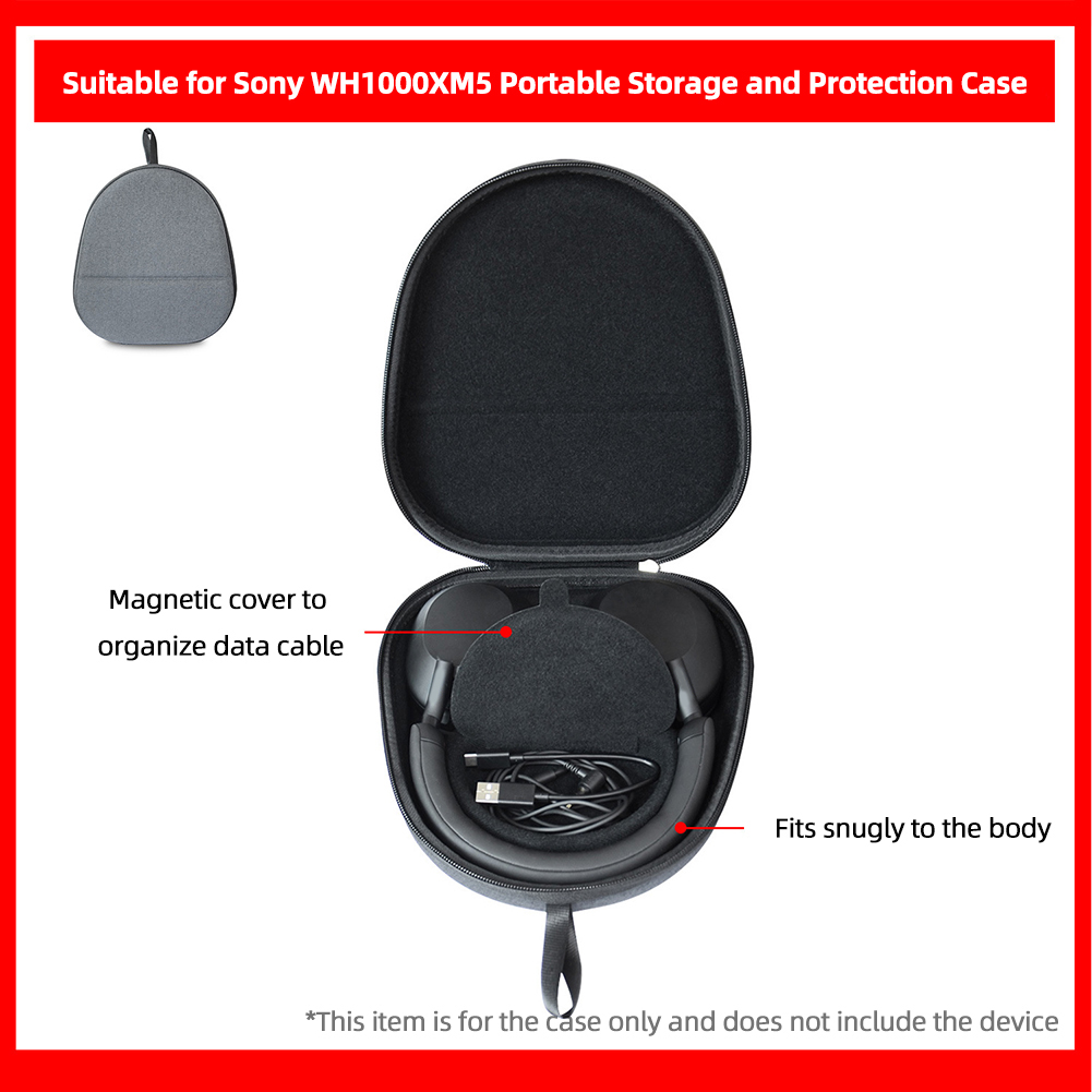 Hard Carrying Case Shockproof  - Sony Headphone Wh-1000Xm5 ulasan dan harga